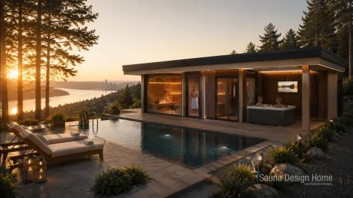Luxusny Wellness Dom pri Balatone | Individualna Sky Residence™ Sauna a Obytny Priestor Luxusny Wellness Dom pri Balatone | Individualna Sky Residence™ Sauna a Obytny Priestor