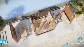 Dizajnerská záhradná sauna Oasis
