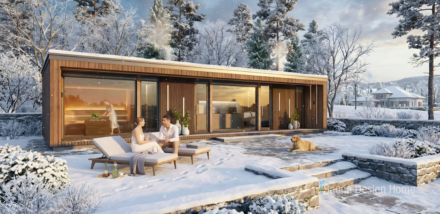 Zimná wellness terasa