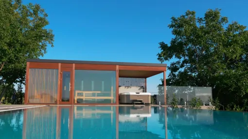 Vonkajší wellness saunový domček 