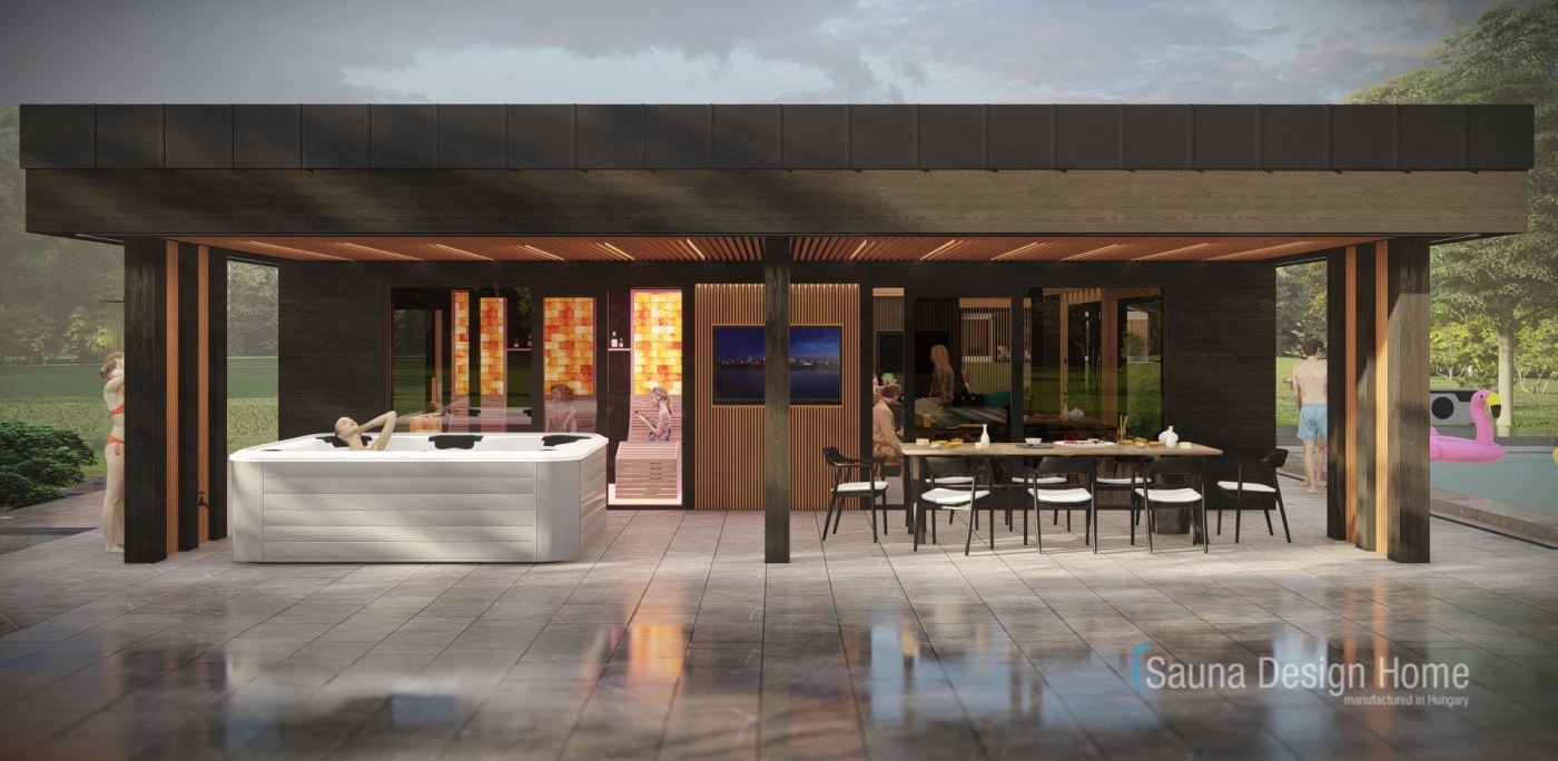 sauna dom s wellness terasou