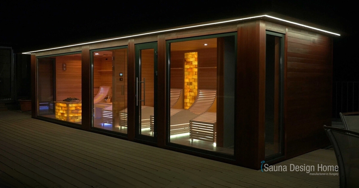 Impozantny konecny vysledok, saunový domček referencia