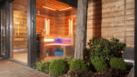 Exteriérový sauna dom