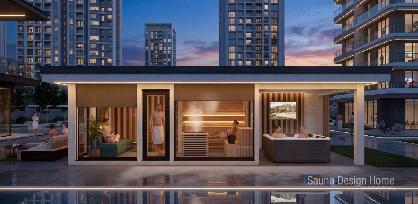 moderný prémiový saunový dom