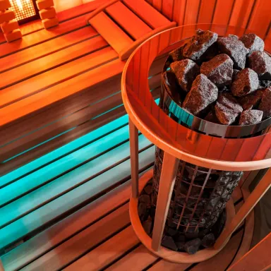 exteriérová fínska sauna