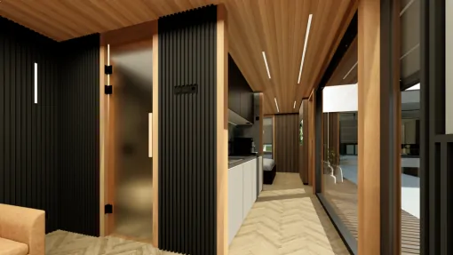 Interiér wellness domu Interiér wellness domu