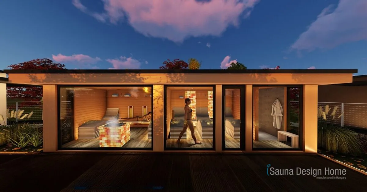 3D vizualizácia sauna domčeka