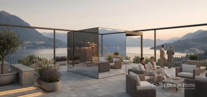 Zrkadlová sklenená sauna