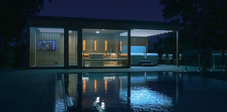 Externá sauna, záhradný sauna dom na brehu Balatón