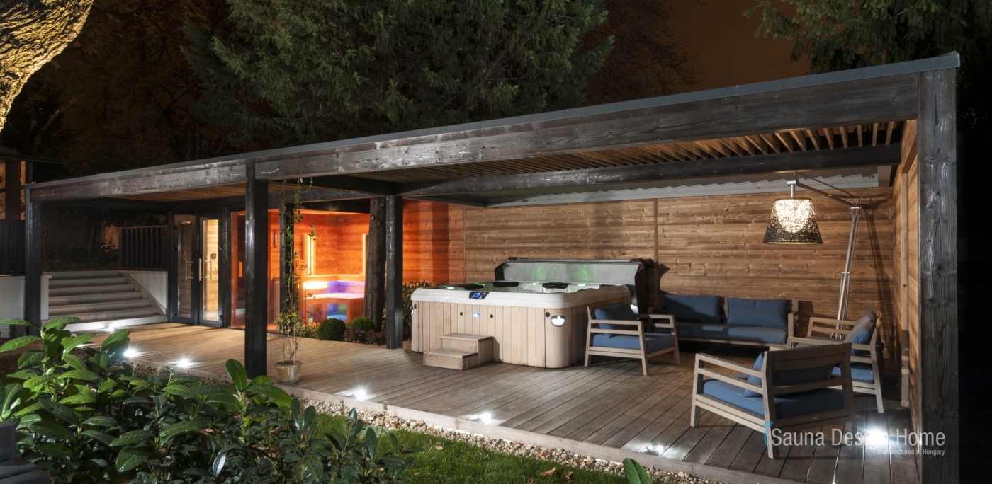 Komfortný sauna dom s vírivkou