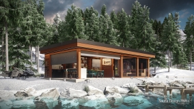 saunový dom s energeticky úspornou technológiou