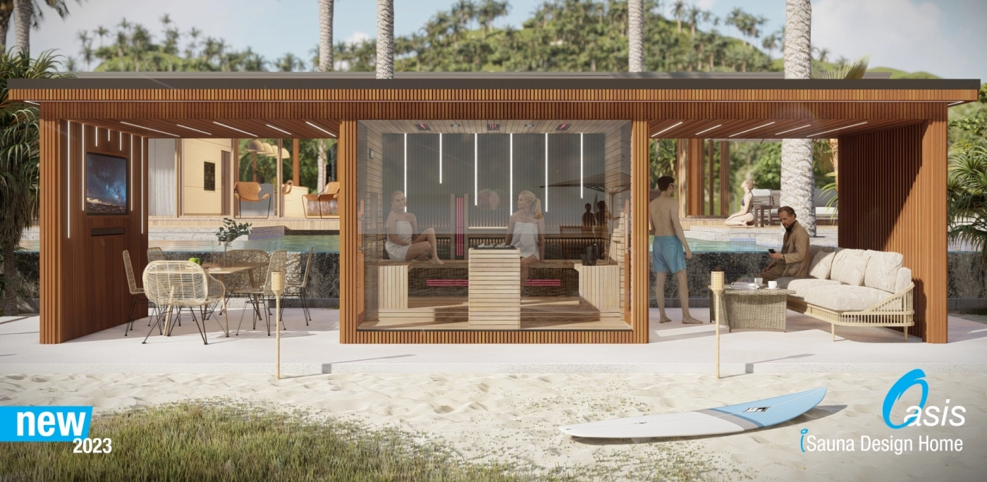 Vonkajší saunový dom z masívneho dreva - Oasis