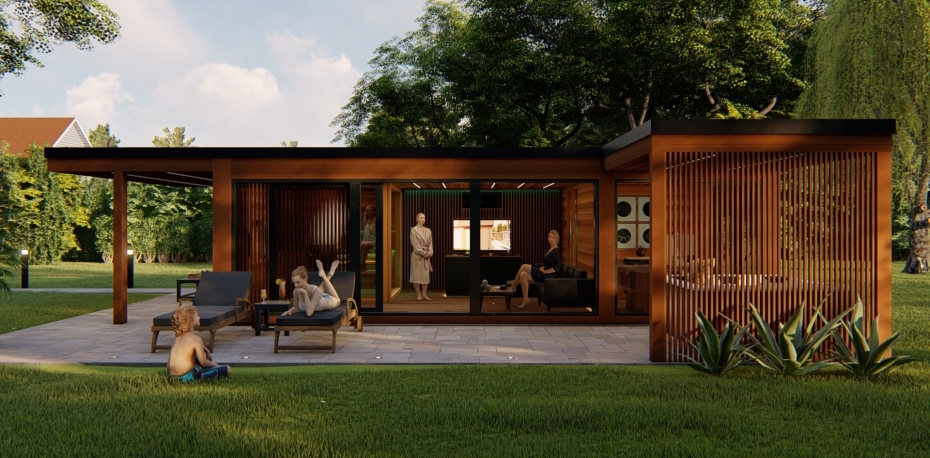 Záhradná sauna - moderný saunový domček na mieru